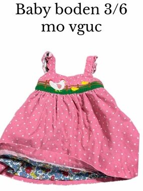 Baby boden 3-6 month farm dress